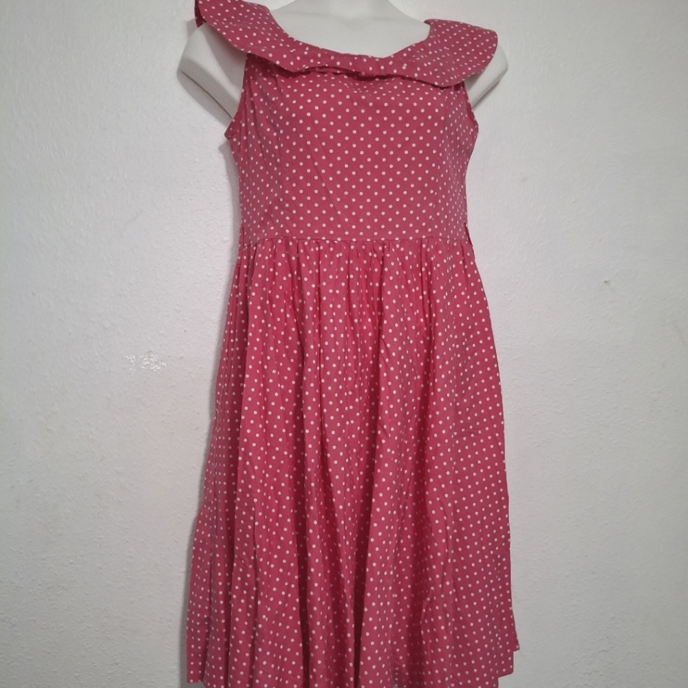 Lindy Bop Dress Pink Polka Dot